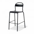 Sgabello Alto da Esterno in Alluminio Impilabile Made in Italy, 2 Pezzi - Trixie