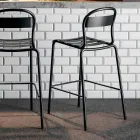 Sgabello Alto da Esterno in Alluminio Impilabile Made in Italy, 2 Pezzi - Trixie Viadurini