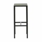 Sgabello Bar da Esterno in Metallo Verniciato a Polvere Made in Italy - Meone Viadurini