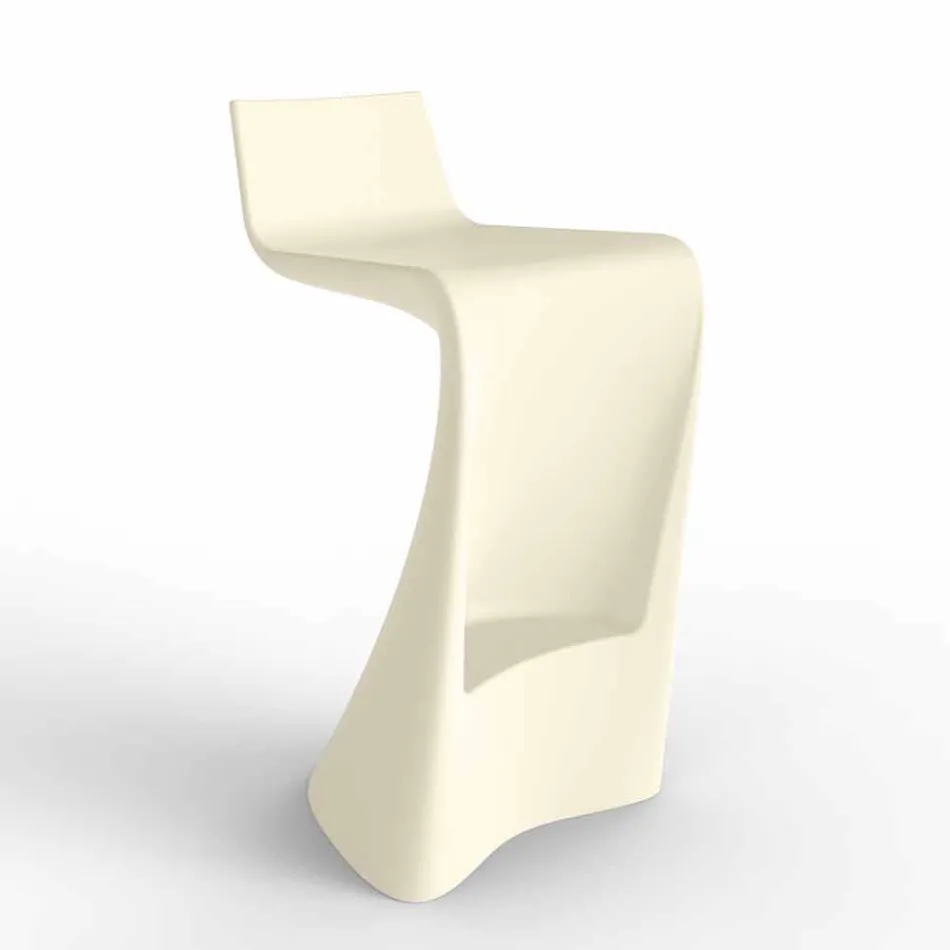 Sgabello bar per esterno design moderno Wing Vondom in polietilene Viadurini