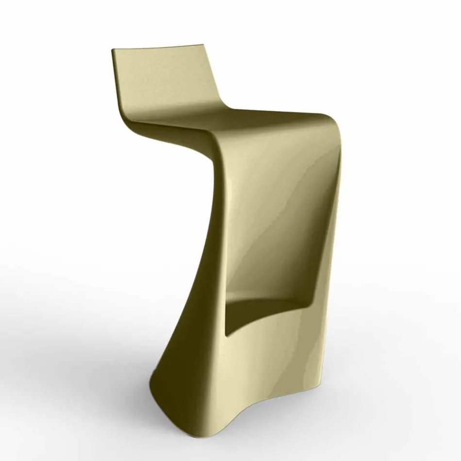 Sgabello bar per esterno design moderno Wing Vondom in polietilene Viadurini