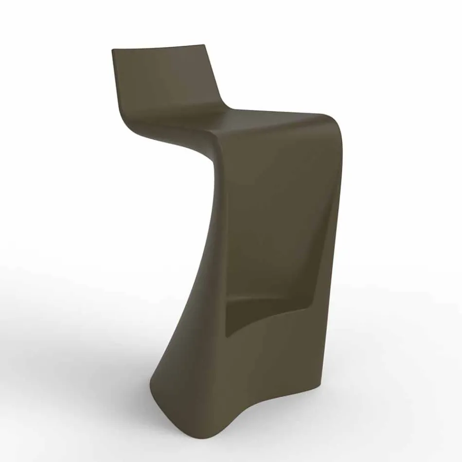 Sgabello bar per esterno design moderno Wing Vondom in polietilene Viadurini