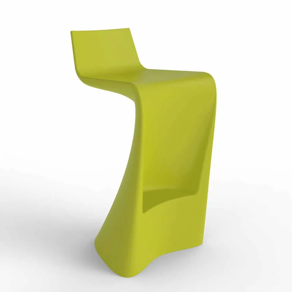 Sgabello bar per esterno design moderno Wing Vondom in polietilene Viadurini