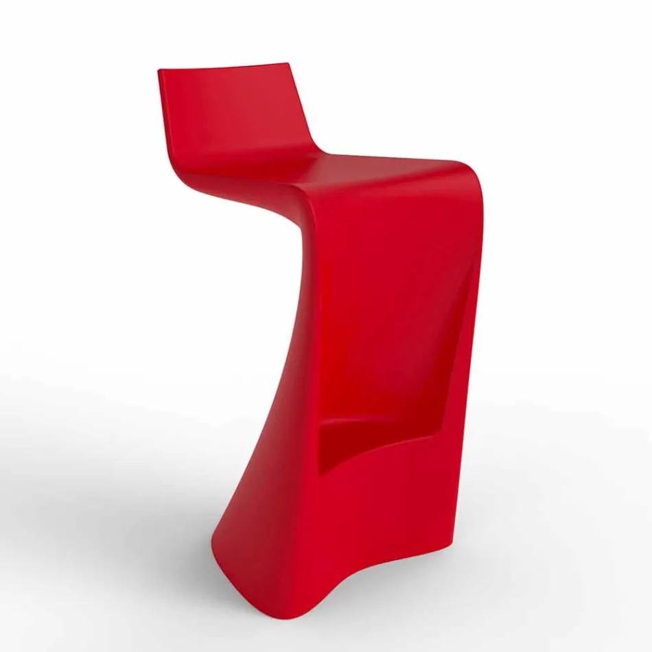 Sgabello bar per esterno design moderno Wing Vondom in polietilene Viadurini