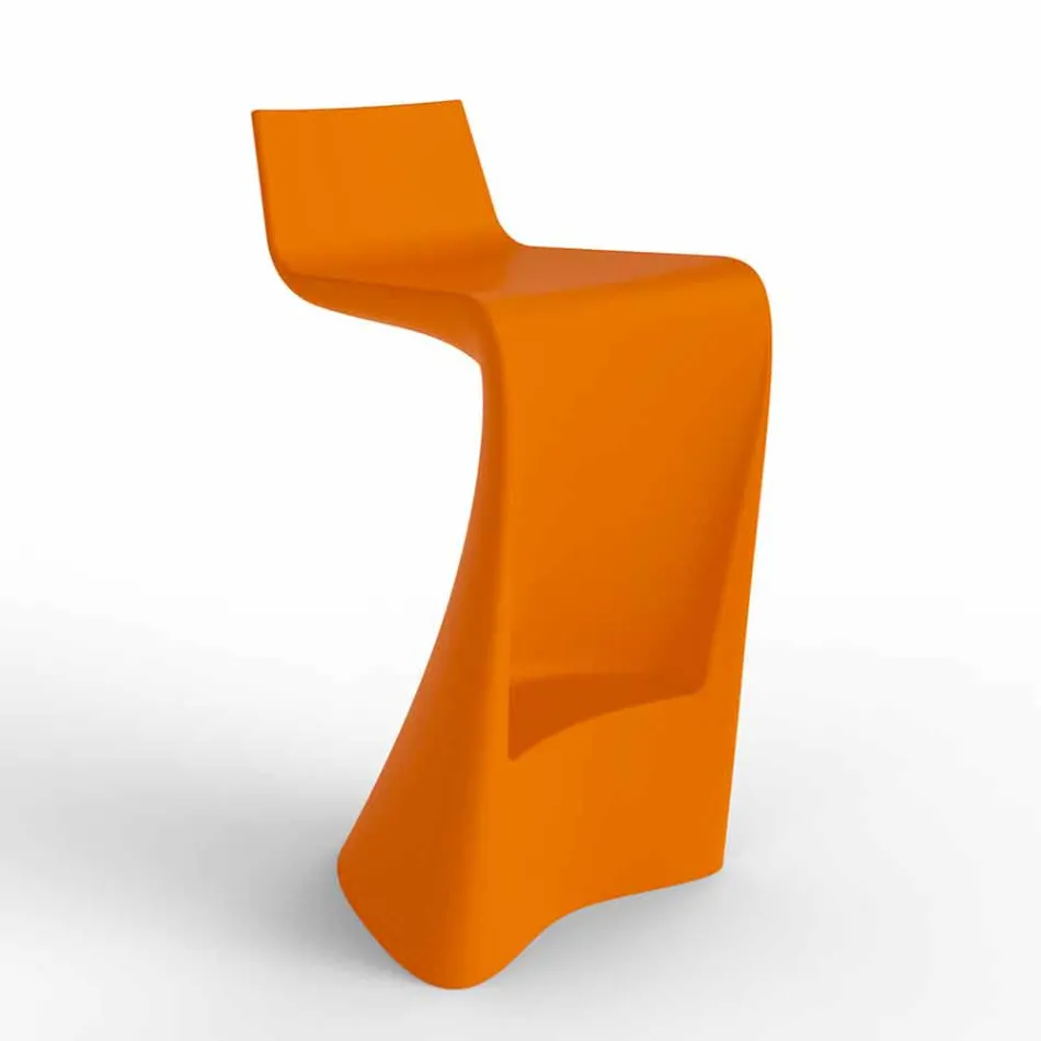 Sgabello bar per esterno design moderno Wing Vondom in polietilene Viadurini