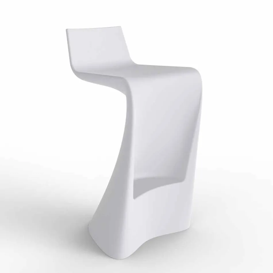 Sgabello bar per esterno design moderno Wing Vondom in polietilene Viadurini