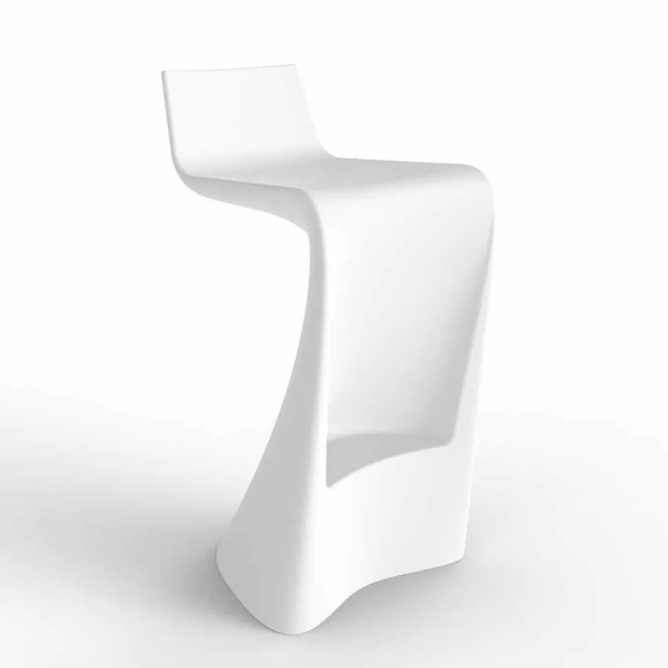 Sgabello bar per esterno design moderno Wing Vondom in polietilene Viadurini