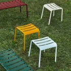 Sgabello Basso in Alluminio Verniciato da Esterno Made in Italy - Sondra Viadurini