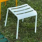 Sgabello Basso in Alluminio Verniciato da Esterno Made in Italy - Sondra Viadurini