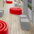 Sgabello cubo morbido poliuretano Slide Soft Cube di design made Italy Viadurini