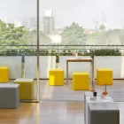 Sgabello cubo morbido poliuretano Slide Soft Cube di design made Italy Viadurini