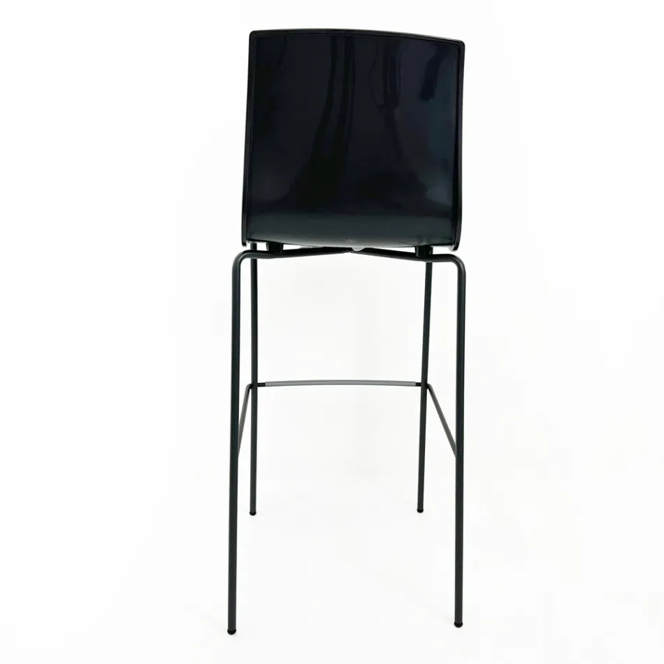 Sgabello Cucina in Acciaio e Tecnopolimero Made in Italy 2 Pezzi - Ghirlanda Viadurini