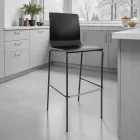 Sgabello Cucina in Acciaio e Tecnopolimero Made in Italy 2 Pezzi - Ghirlanda Viadurini