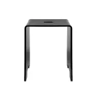 Sgabello da Bagno di Design in Plexiglass Nero Made in Italy - Penelope Viadurini