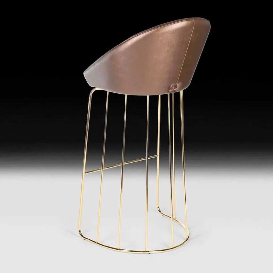 Sgabello da bar moderno 100% Made in Italy Dedo Viadurini