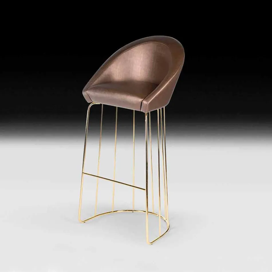 Sgabello da bar moderno 100% Made in Italy Dedo Viadurini