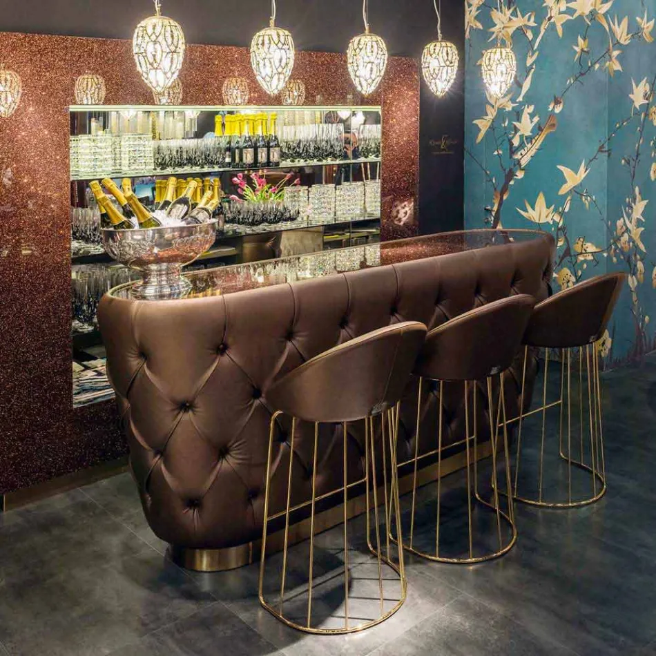 Sgabello da bar moderno 100% Made in Italy Dedo Viadurini