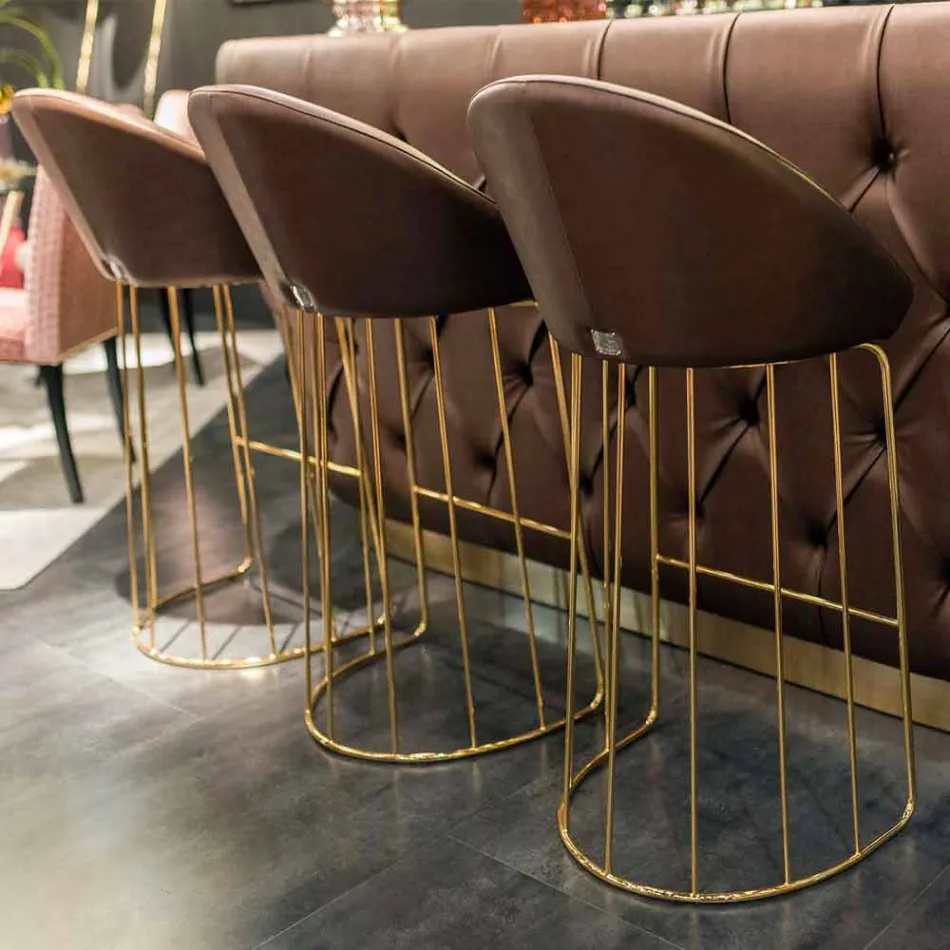 Sgabello da bar moderno 100% Made in Italy Dedo Viadurini