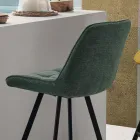 Sgabello da Cucina Imbottito con Struttura in Metallo 2 Pezzi - Raggia Viadurini