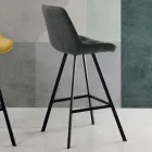 Sgabello da Cucina Imbottito con Struttura in Metallo 2 Pezzi - Raggia Viadurini