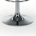 Sgabello da Cucina in Ecopelle e Acciaio Cromato Made in Italy - Nirvana Viadurini