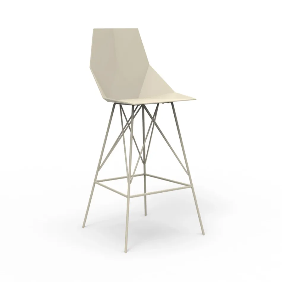 Sgabello da estermo H 102 cm Faz by Vondom in polipropilene e acciaio, 4 pezzi Viadurini