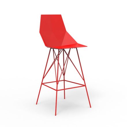 Sgabello da estermo H 102 cm Faz by Vondom in polipropilene e acciaio, 4 pezzi Viadurini