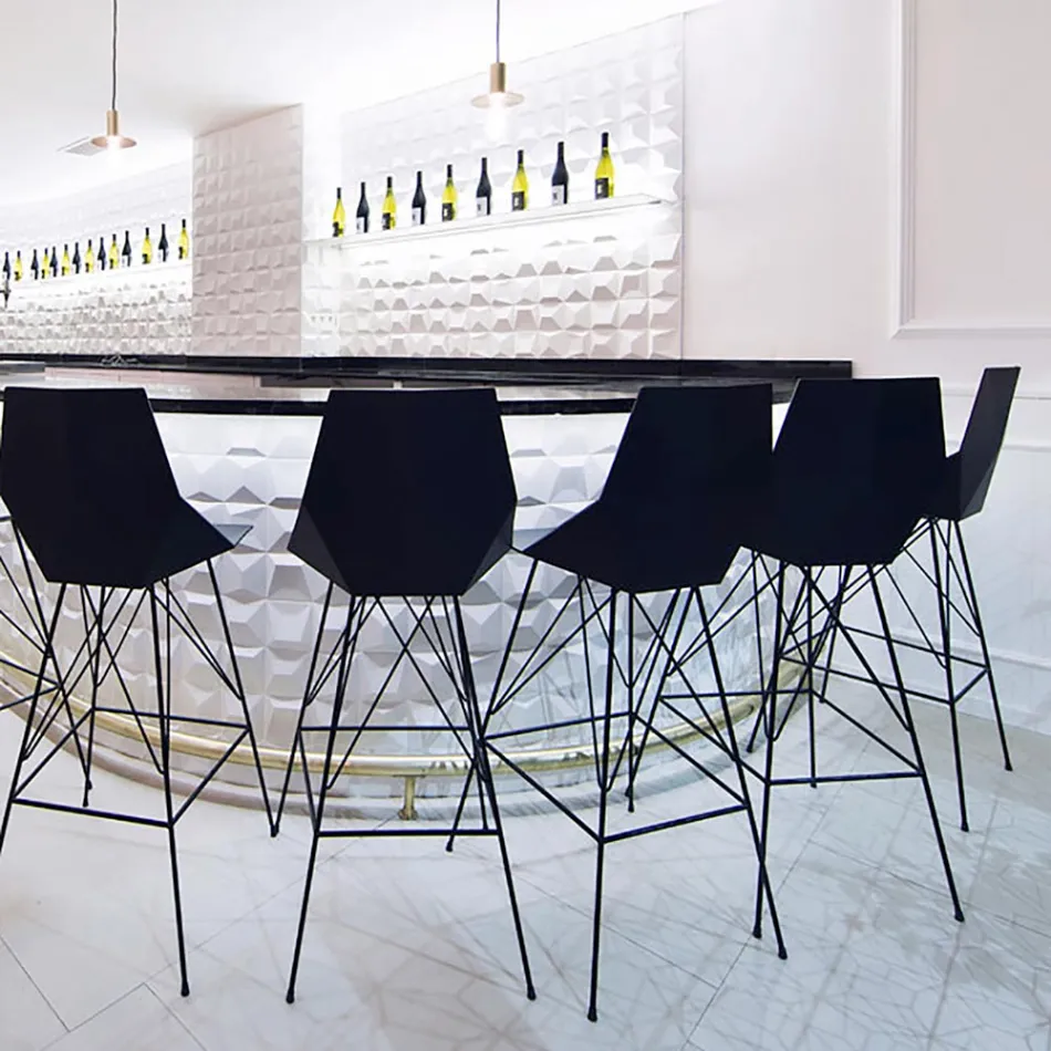 Sgabello da estermo H 102 cm Faz by Vondom in polipropilene e acciaio, 4 pezzi Viadurini