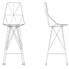 Sgabello da estermo H 102 cm Faz by Vondom in polipropilene e acciaio, 4 pezzi Viadurini