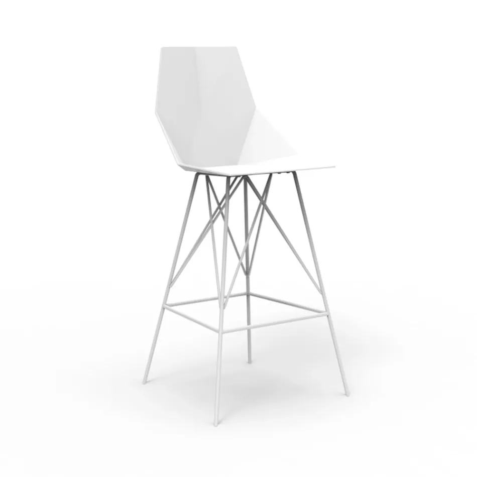 Sgabello da estermo H 102 cm Faz by Vondom in polipropilene e acciaio, 4 pezzi Viadurini