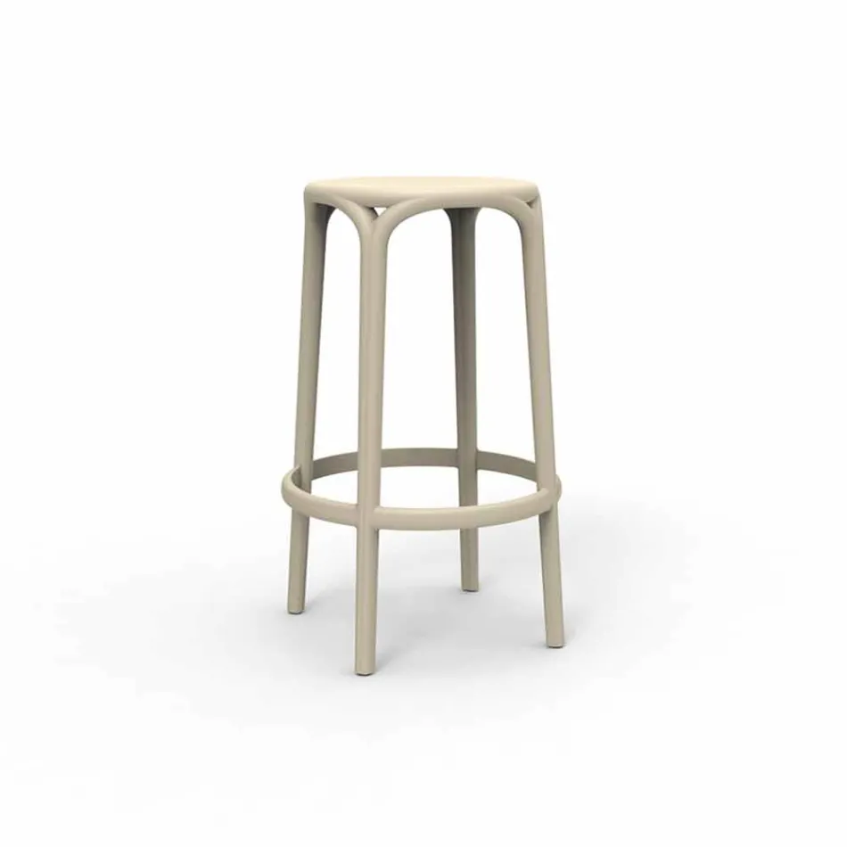Sgabello da esterno Brooklyn by Vondom in polipropilene, H 76 cm Viadurini