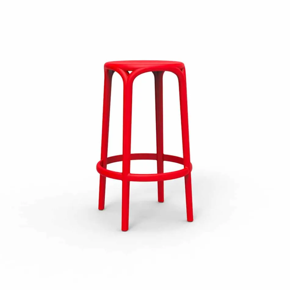 Sgabello da esterno Brooklyn by Vondom in polipropilene, H 76 cm Viadurini