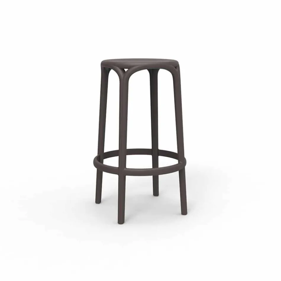 Sgabello da esterno Brooklyn by Vondom in polipropilene, H 76 cm Viadurini