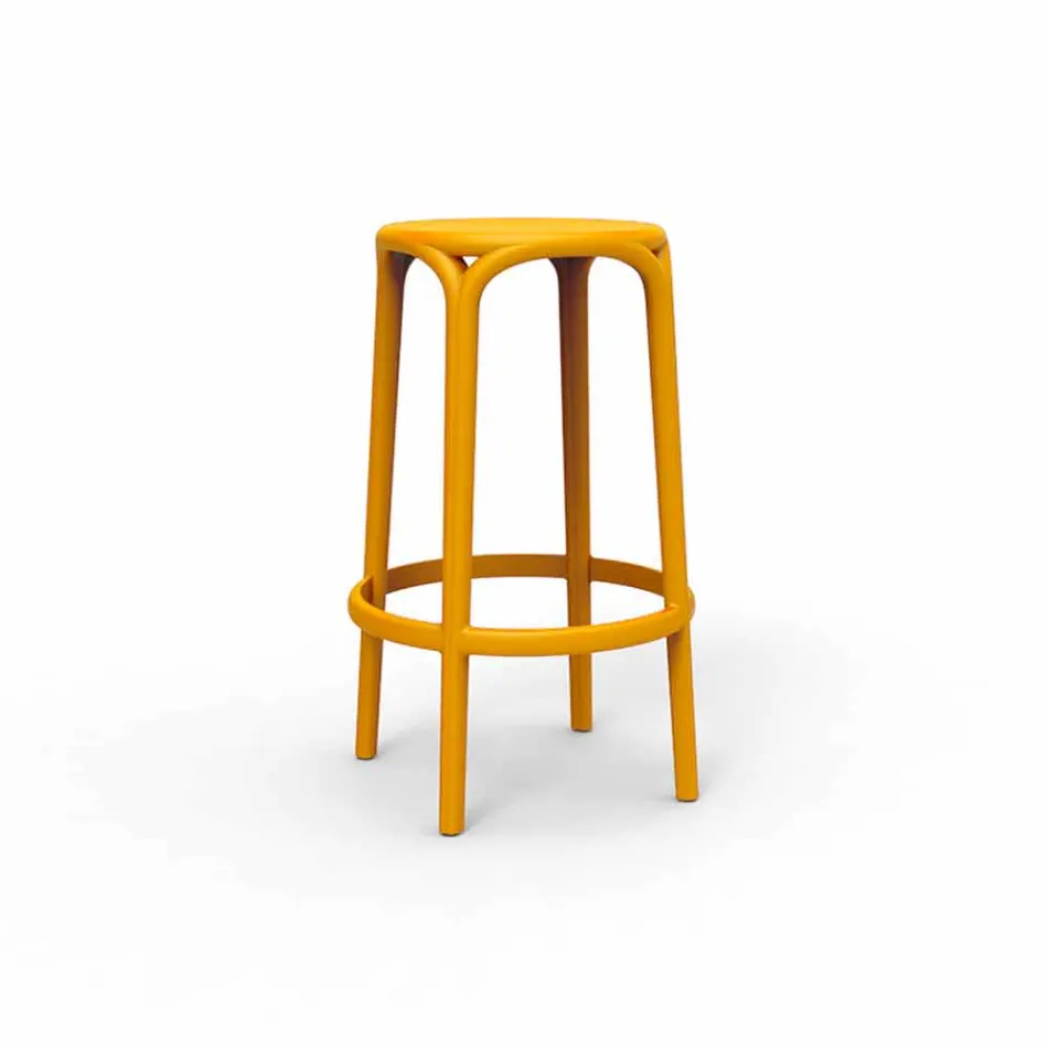 Sgabello da esterno Brooklyn by Vondom in polipropilene, H 76 cm Viadurini