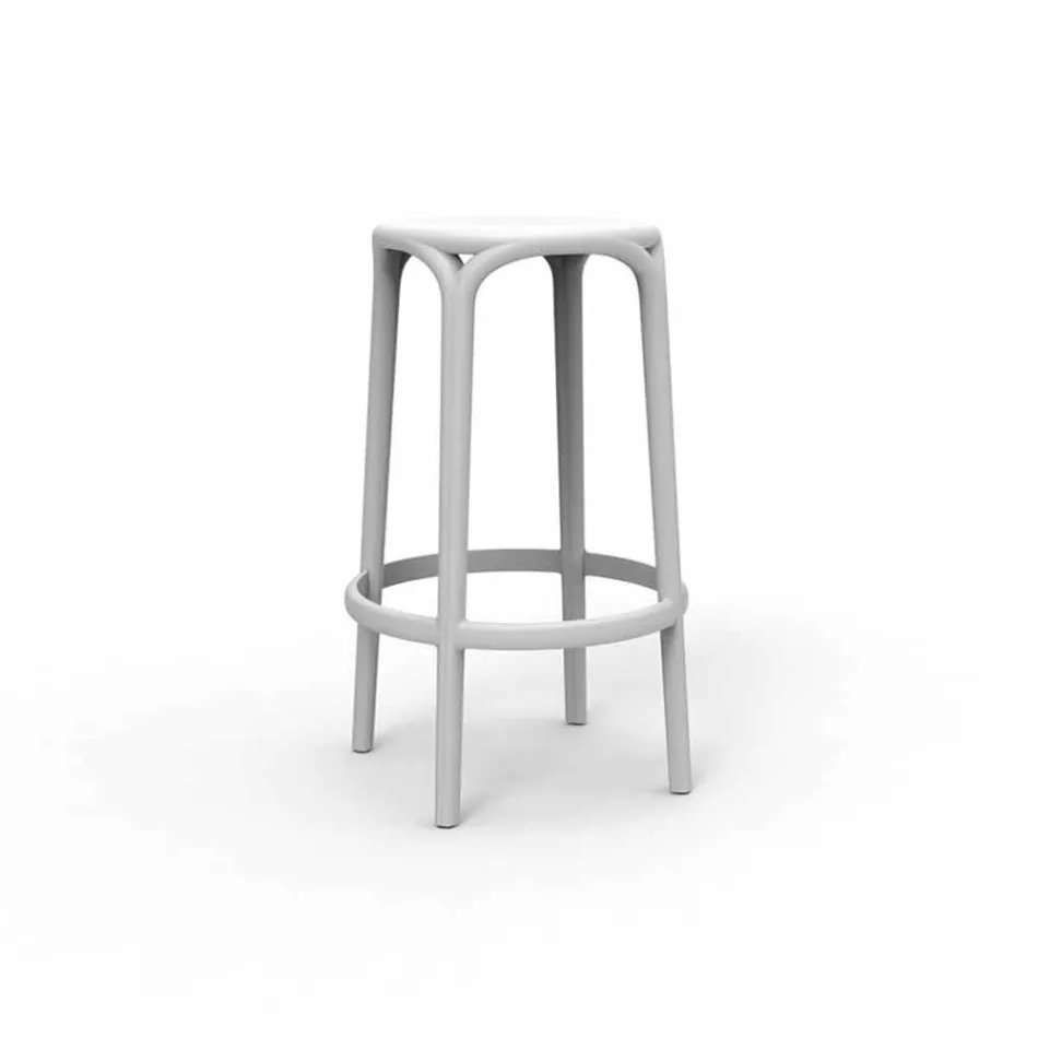 Sgabello da esterno Brooklyn by Vondom in polipropilene, H 76 cm Viadurini