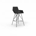 Sgabello da esterno con braccioli H 111 cm Faz Vondom in polipropilene, 4 pezzi