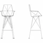 Sgabello da esterno con braccioli H 111 cm Faz Vondom in polipropilene Viadurini