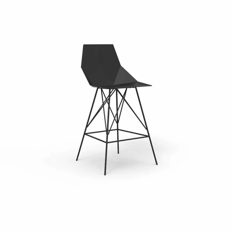 Sgabello da esterno H 111 cm Faz by Vondom in polipropilene e acciaio Viadurini
