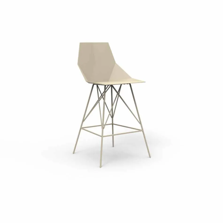 Sgabello da esterno H 111 cm Faz by Vondom in polipropilene e acciaio Viadurini
