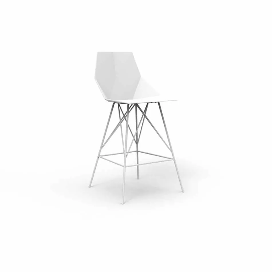 Sgabello da esterno H 111 cm Faz by Vondom in polipropilene e acciaio Viadurini