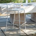 Sgabello da Esterno Impilabile in Metallo Zincato Made in Italy - Amina