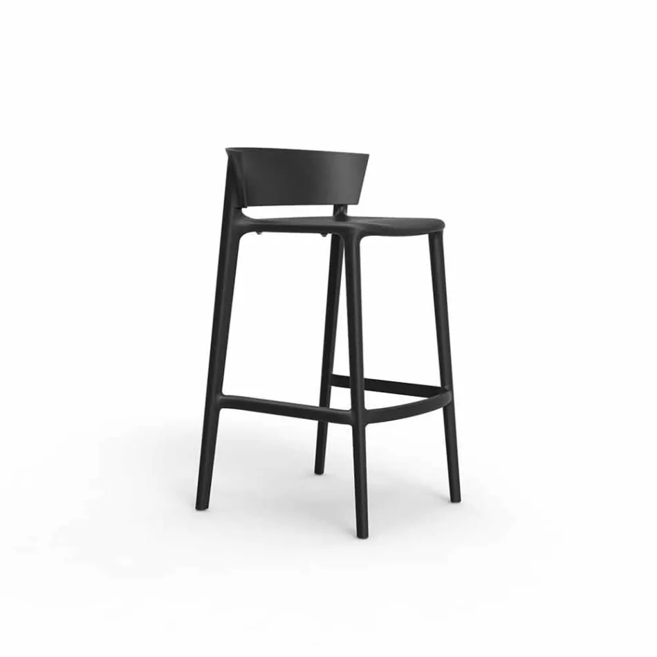 Sgabello da esterno moderno H 95 cm Africa by Vondom, in polipropilene Viadurini