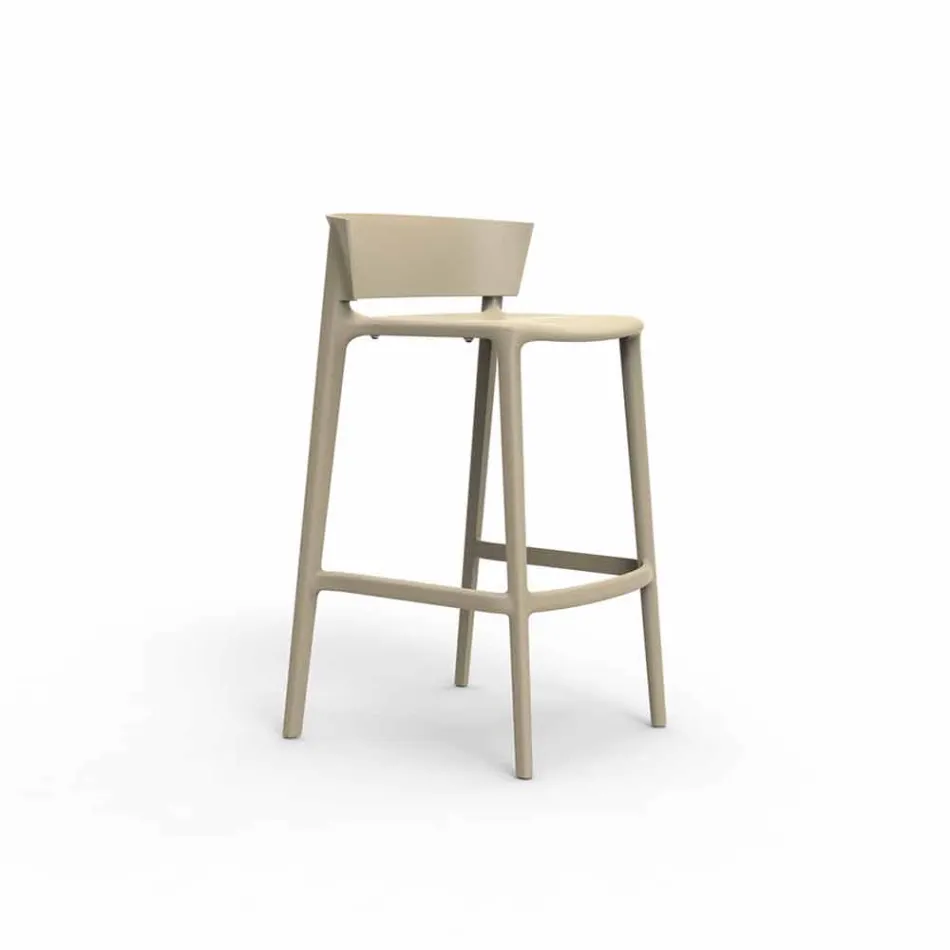 Sgabello da esterno moderno H 95 cm Africa by Vondom, in polipropilene Viadurini