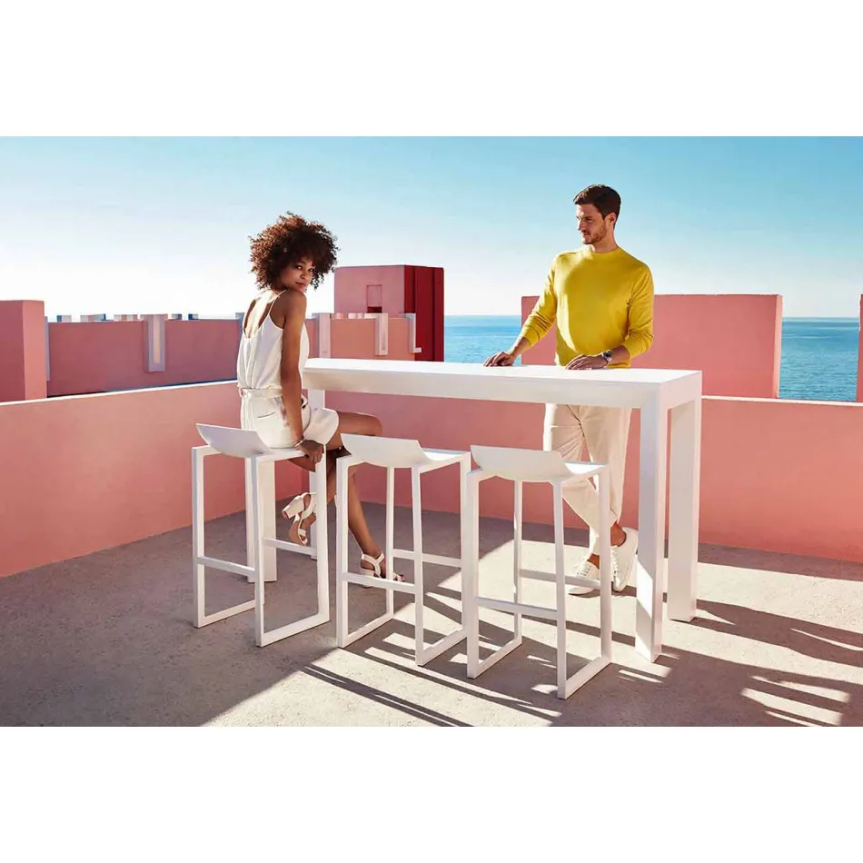 Sgabello da esterno Wall Street Vondom, polipropilene e fibra di vetro Viadurini