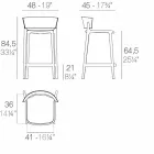 Sgabello da giardino Africa Vondom in polipropilene H 85 cm, di design Viadurini