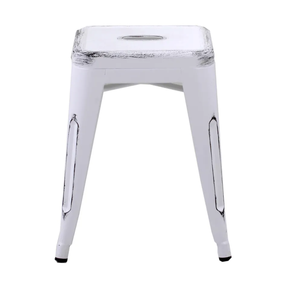 Sgabello da Interno e Esterno in Ferro Altezza 45 cm - Cancelleria Viadurini