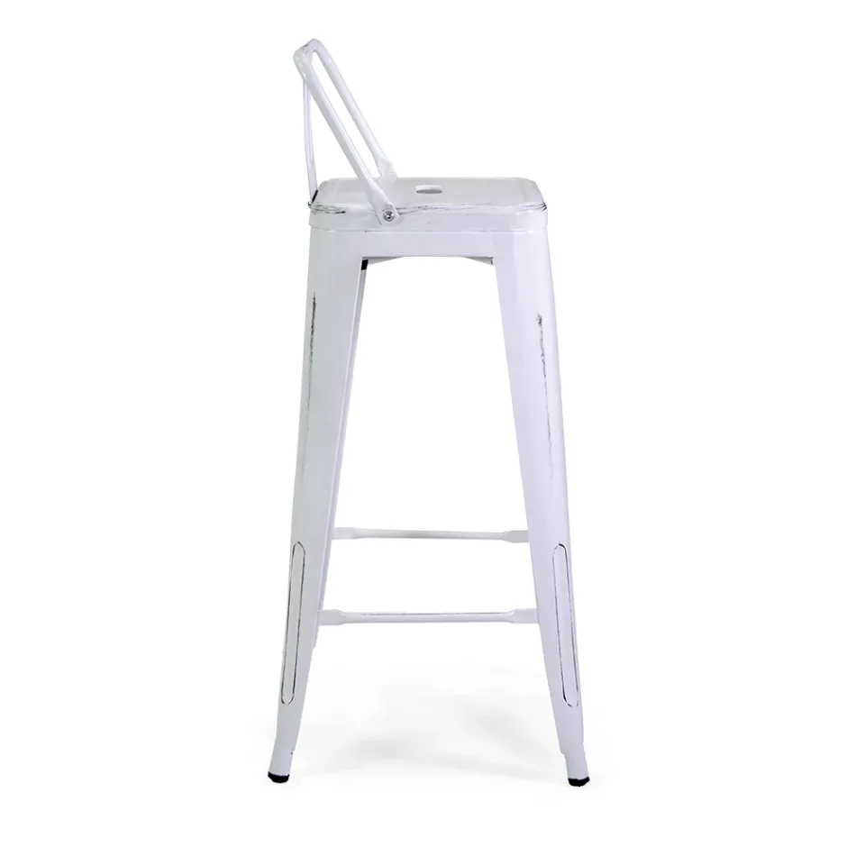 Sgabello da Interno e Esterno in Ferro Altezza 94 cm - Cancelleria Viadurini