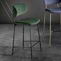 Sgabello da Pranzo in Tessuto di 2 Diverse Finiture Made in Italy - Sanemi