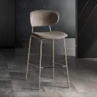 Sgabello da Pranzo in Tessuto di 2 Diverse Finiture Made in Italy - Sanemi Viadurini