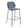 Sgabello da Soggiorno Design Moderno Elegante in Tessuto con Bordino - Scarat